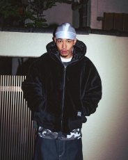 画像3: BlackEyePatch/MOHAIR FAUX FUR HODDED JACKET(BLACK) (3)