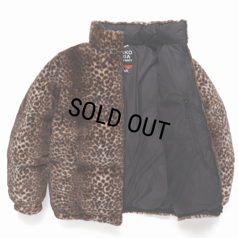WACKO MARIA/NANGA / LEOPARD FUR DOWN JACKET（BEIGE）［レオパード