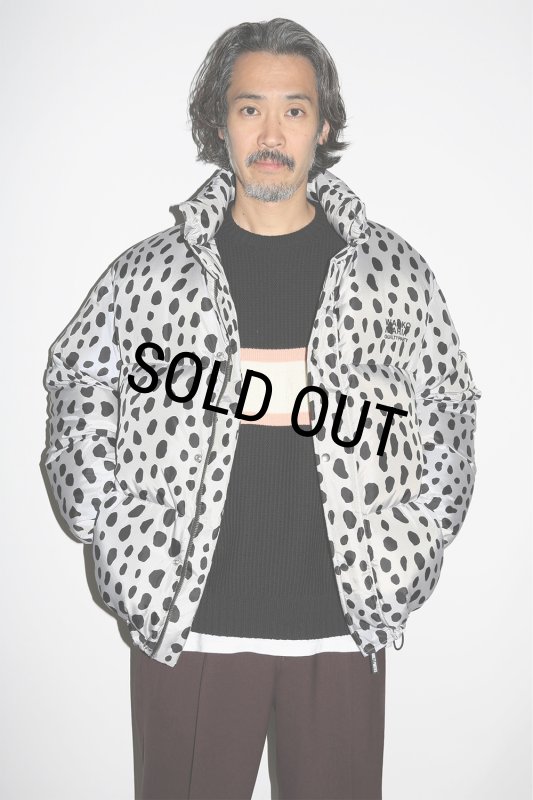 WACKO MARIA/NANGA / LEOPARD DOWN JACKET（GRAY）［レオパードダウン