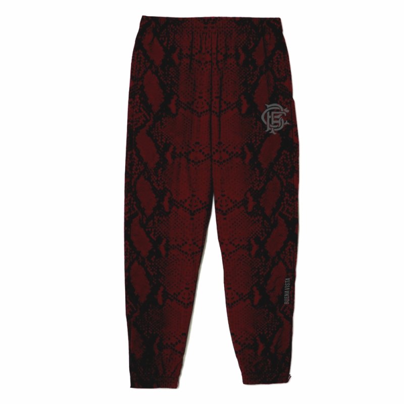 画像1: 【20%OFF】BUENA VISTA/TRAINING PANTS PYTHON（BORDEAUX）［トレーニングパンツパイソン-24秋冬］