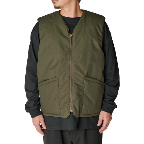 他の写真2: CALEE/TASLAN NYLON PADDED WAIST COAT（DARK OLIVE）［ナイロンパデッドベスト-24秋冬］