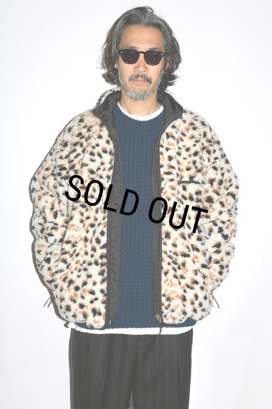 WACKO MARIA/REVERSIBLE LEOPARD BOA FLEECE JACKET（WHITE