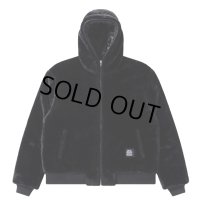BlackEyePatch/MOHAIR FAUX FUR HODDED JACKET（BLACK）