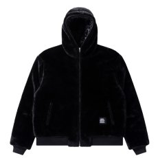 画像1: BlackEyePatch/MOHAIR FAUX FUR HODDED JACKET(BLACK) (1)