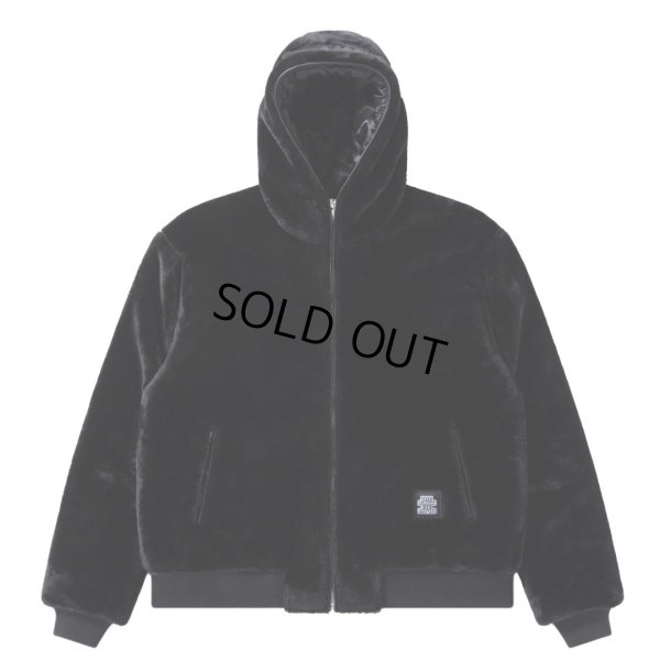 画像1: BlackEyePatch/MOHAIR FAUX FUR HODDED JACKET（BLACK）