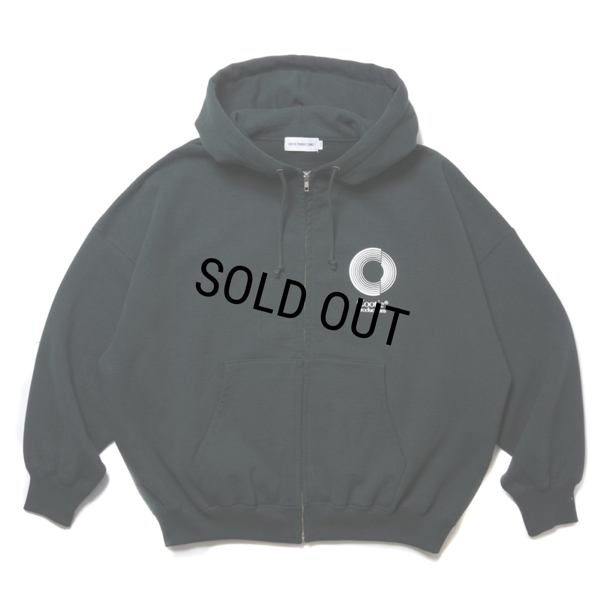 画像1: COOTIE PRODUCTIONS/Open End Yarn Heavy Oz Sweat Zip Hoodie（Green）［スウェットジップフーディー-24秋冬］ (1)