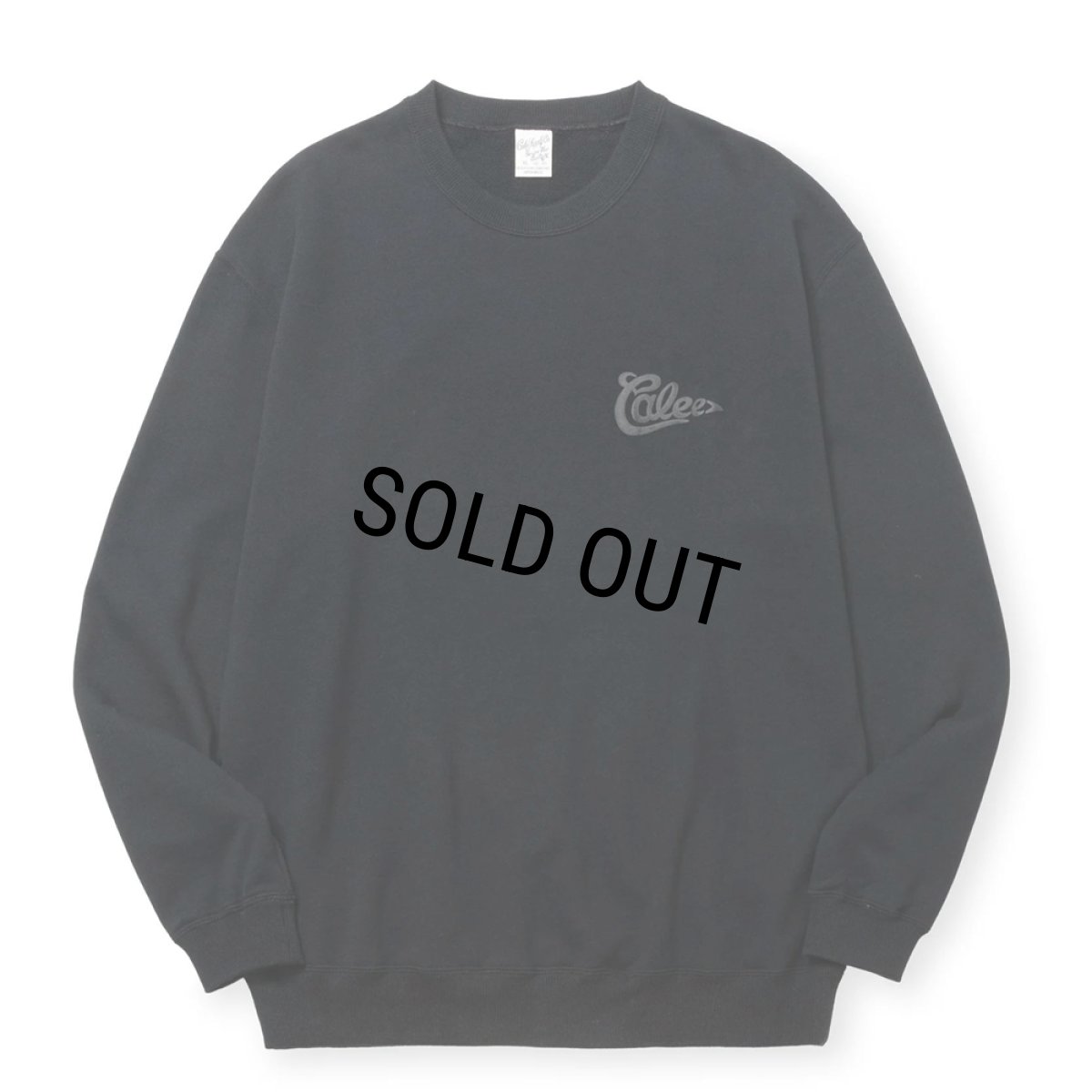 画像1: CALEE/CALEE FOAMING LOGO CREW NECK SW（BLACK）［クルーネックスウェット-24秋冬］ (1)