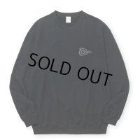 CALEE/CALEE FOAMING LOGO CREW NECK SW（BLACK）［クルーネックスウェット-24秋冬］