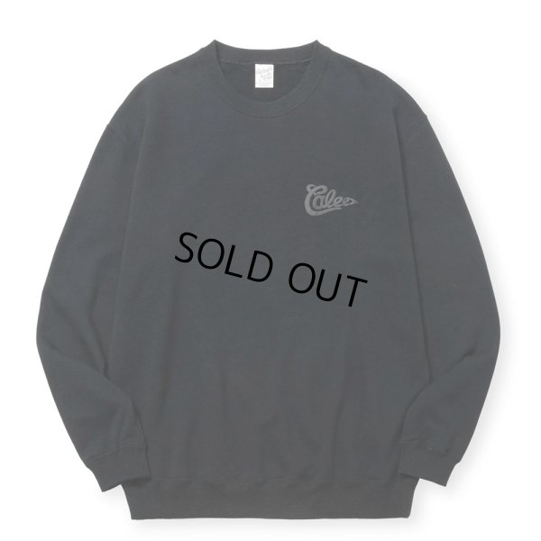 画像1: CALEE/CALEE FOAMING LOGO CREW NECK SW（BLACK）［クルーネックスウェット-24秋冬］