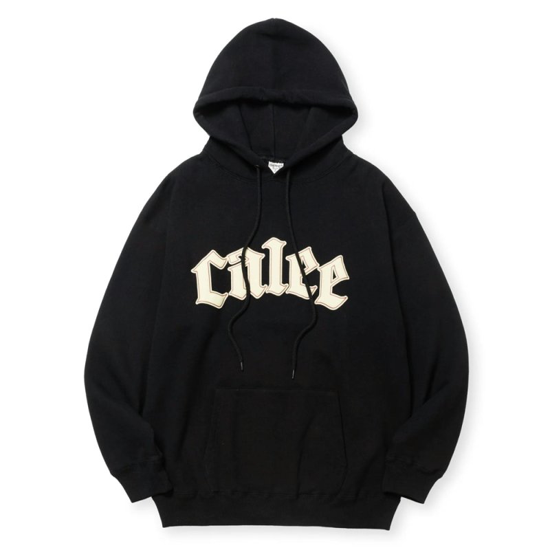 画像1: 【30%OFF】CALEE/CALEE LOGO PULLOVER HD ＜NATURALLY PAINT DESIGN＞（BLACK）［プルオーバーパーカー-24秋冬］