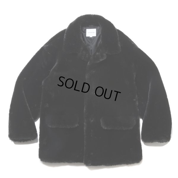 画像1: COOTIE PRODUCTIONS/Faux Fur Car Coat（Black）［フェイクファーカーコート-24秋冬］