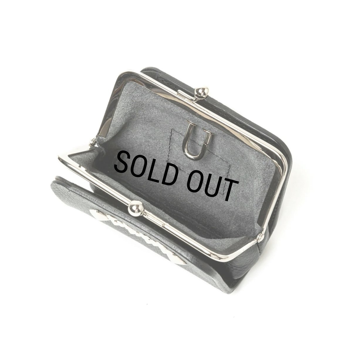 画像4: CALEE/STUDS LEATHER INTERNAL FLEX FRAME TYPE MULTI WALLET（BLACK）［マルチウォレット-24秋冬］ (4)