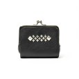 画像1: CALEE/STUDS LEATHER INTERNAL FLEX FRAME TYPE MULTI WALLET（BLACK）［マルチウォレット-24秋冬］ (1)