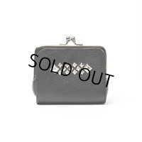 CALEE/STUDS LEATHER INTERNAL FLEX FRAME TYPE MULTI WALLET（BLACK）［マルチウォレット-24秋冬］