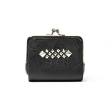 画像1: CALEE/STUDS LEATHER INTERNAL FLEX FRAME TYPE MULTI WALLET（BLACK）［マルチウォレット-24秋冬］ (1)