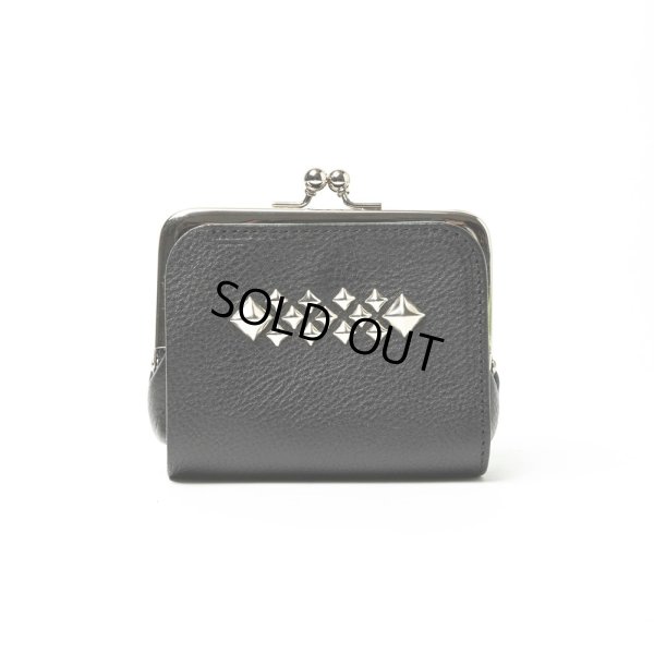 画像1: CALEE/STUDS LEATHER INTERNAL FLEX FRAME TYPE MULTI WALLET（BLACK）［マルチウォレット-24秋冬］