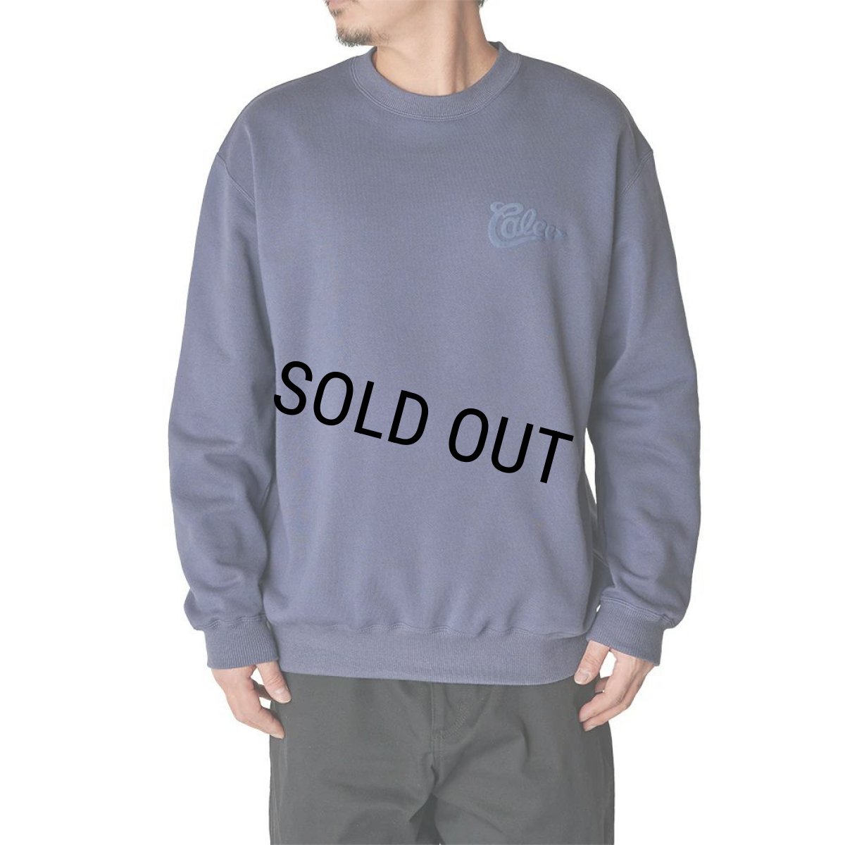 画像8: CALEE/CALEE FOAMING LOGO CREW NECK SW（BLACK）［クルーネックスウェット-24秋冬］ (8)