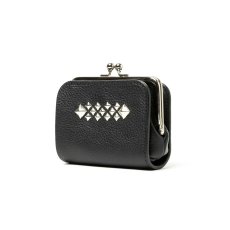 画像3: CALEE/STUDS LEATHER INTERNAL FLEX FRAME TYPE MULTI WALLET（BLACK）［マルチウォレット-24秋冬］ (3)