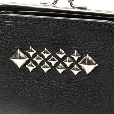 画像6: CALEE/STUDS LEATHER INTERNAL FLEX FRAME TYPE MULTI WALLET（BLACK）［マルチウォレット-24秋冬］ (6)
