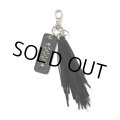 CALEE/LEATHER TASSEL KEY RING（BLACK）［レザータッセルキーリング-24秋冬］