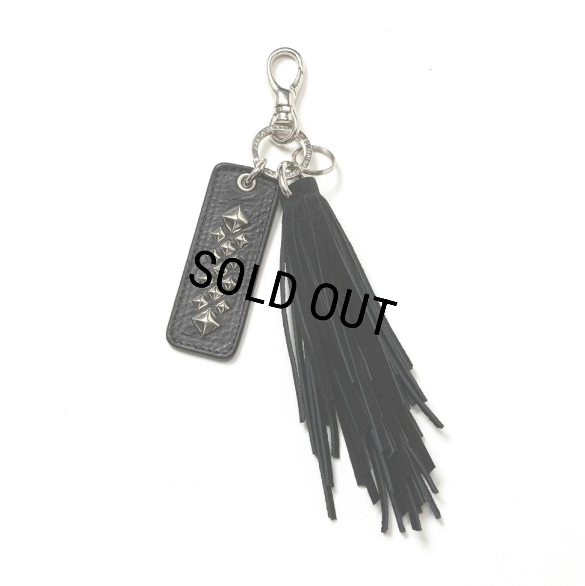 画像1: CALEE/LEATHER TASSEL KEY RING（BLACK）［レザータッセルキーリング-24秋冬］ (1)