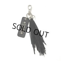 CALEE/LEATHER TASSEL KEY RING（BLACK）［レザータッセルキーリング-24秋冬］