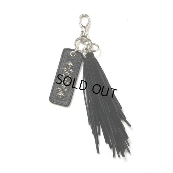 画像1: CALEE/LEATHER TASSEL KEY RING（BLACK）［レザータッセルキーリング-24秋冬］