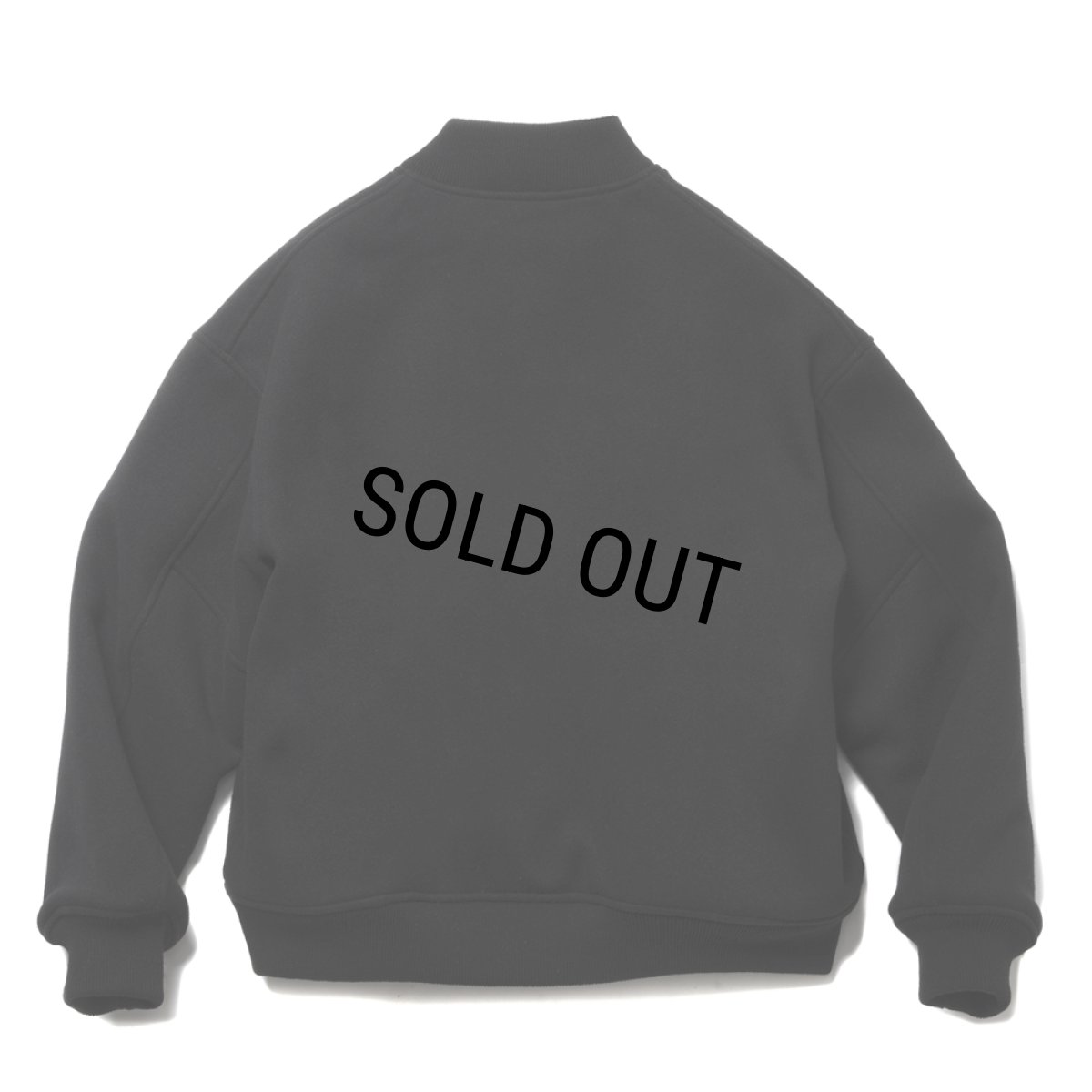 画像2: COOTIE PRODUCTIONS/Wool Mossa Stadium Jacket（Black）［スタジアムJKT-24秋冬］ (2)