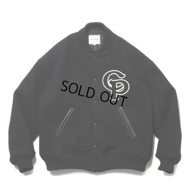 画像1: COOTIE PRODUCTIONS/Wool Mossa Stadium Jacket（Black）［スタジアムJKT-24秋冬］