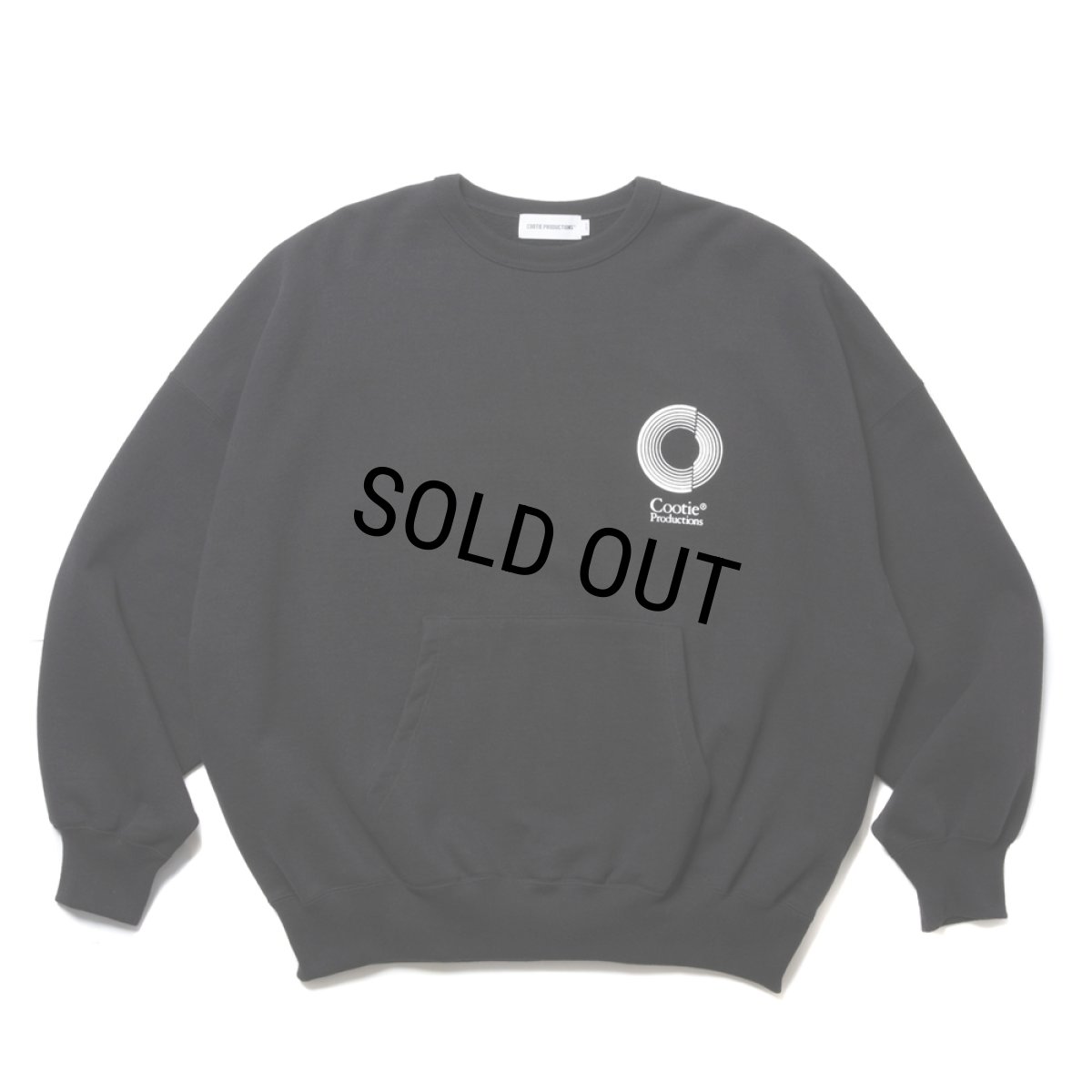 画像1: COOTIE PRODUCTIONS/Open End Yarn Heavy Oz Sweat Crew（Black）［スウェットクルー-24秋冬］ (1)