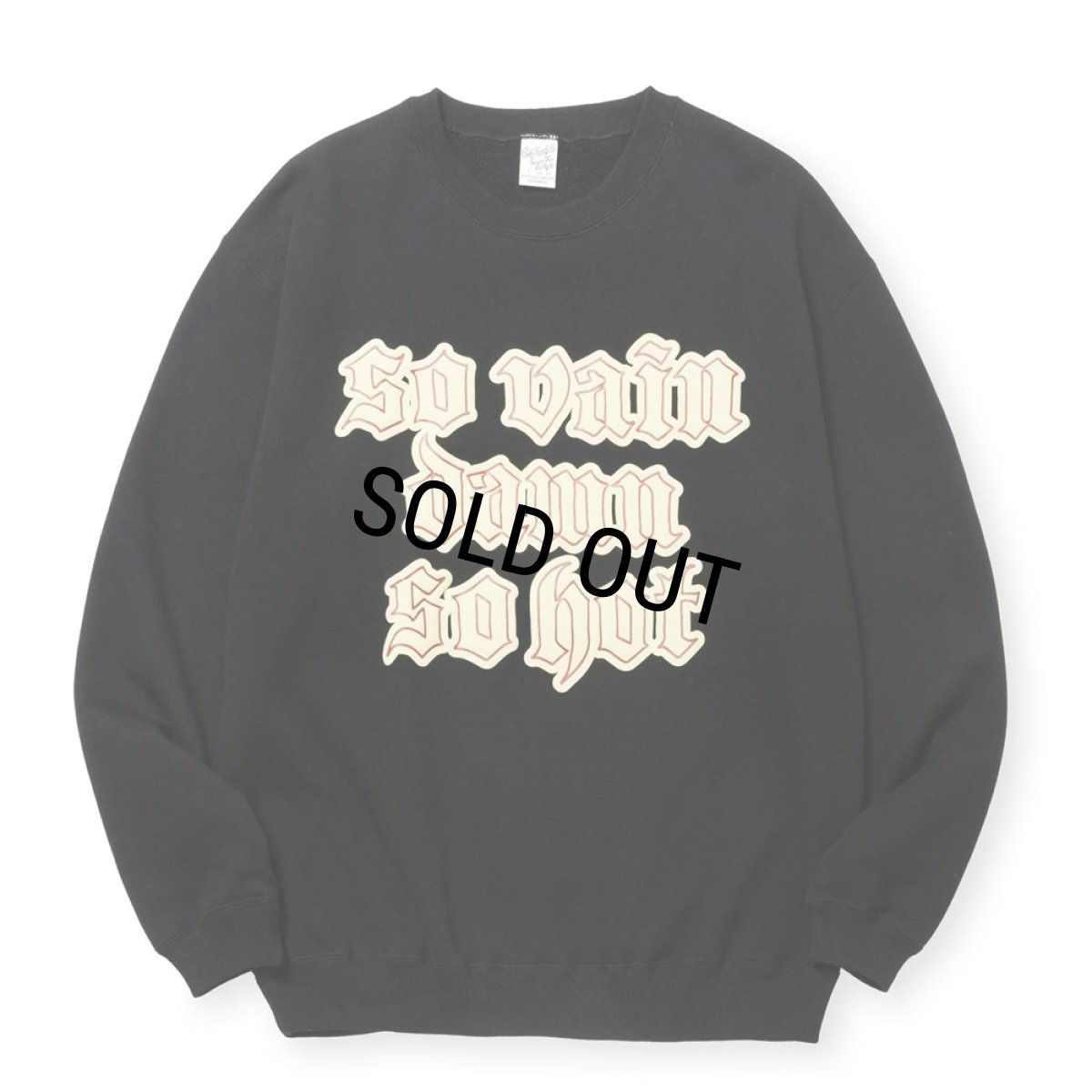 画像1: 【30％OFF】CALEE/"S.V.D.S.H" CREW NECK SW ＜NATURALLY PAINT DESIGN＞（BLACK）［クルーネックスウェット-24秋冬］ (1)