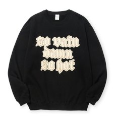 画像1: 【30％OFF】CALEE/"S.V.D.S.H" CREW NECK SW ＜NATURALLY PAINT DESIGN＞（BLACK）［クルーネックスウェット-24秋冬］ (1)