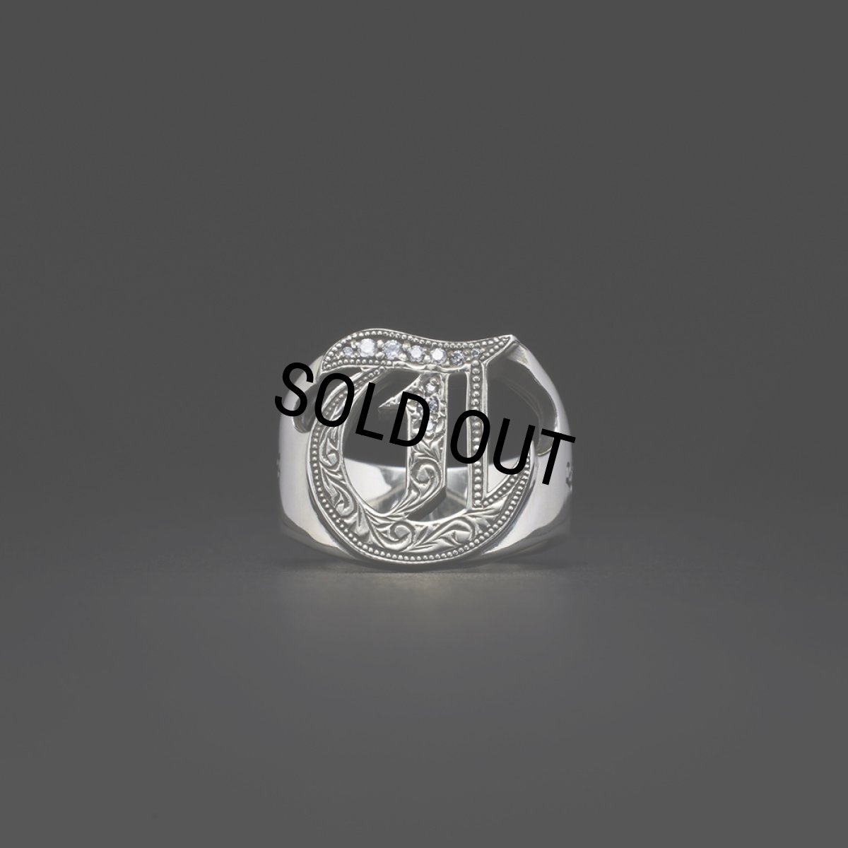 画像2: ANTIDOTE BUYERS CLUB/Engraved Initial Ring（Silver） (2)