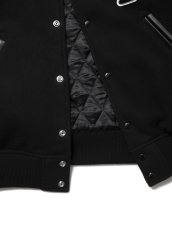 画像4: COOTIE PRODUCTIONS/Wool Mossa Stadium Jacket（Black）［スタジアムJKT-24秋冬］ (4)