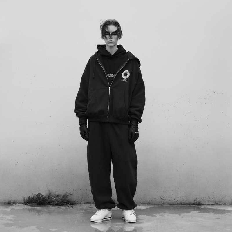 画像3: COOTIE PRODUCTIONS/Open End Yarn Heavy Oz Sweat Zip Hoodie（Black）［スウェットジップフーディー-24秋冬］