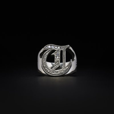 画像2: ANTIDOTE BUYERS CLUB/Engraved Initial Ring（Silver）