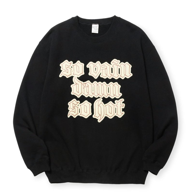 画像1: 【30％OFF】CALEE/"S.V.D.S.H" CREW NECK SW ＜NATURALLY PAINT DESIGN＞（BLACK）［クルーネックスウェット-24秋冬］