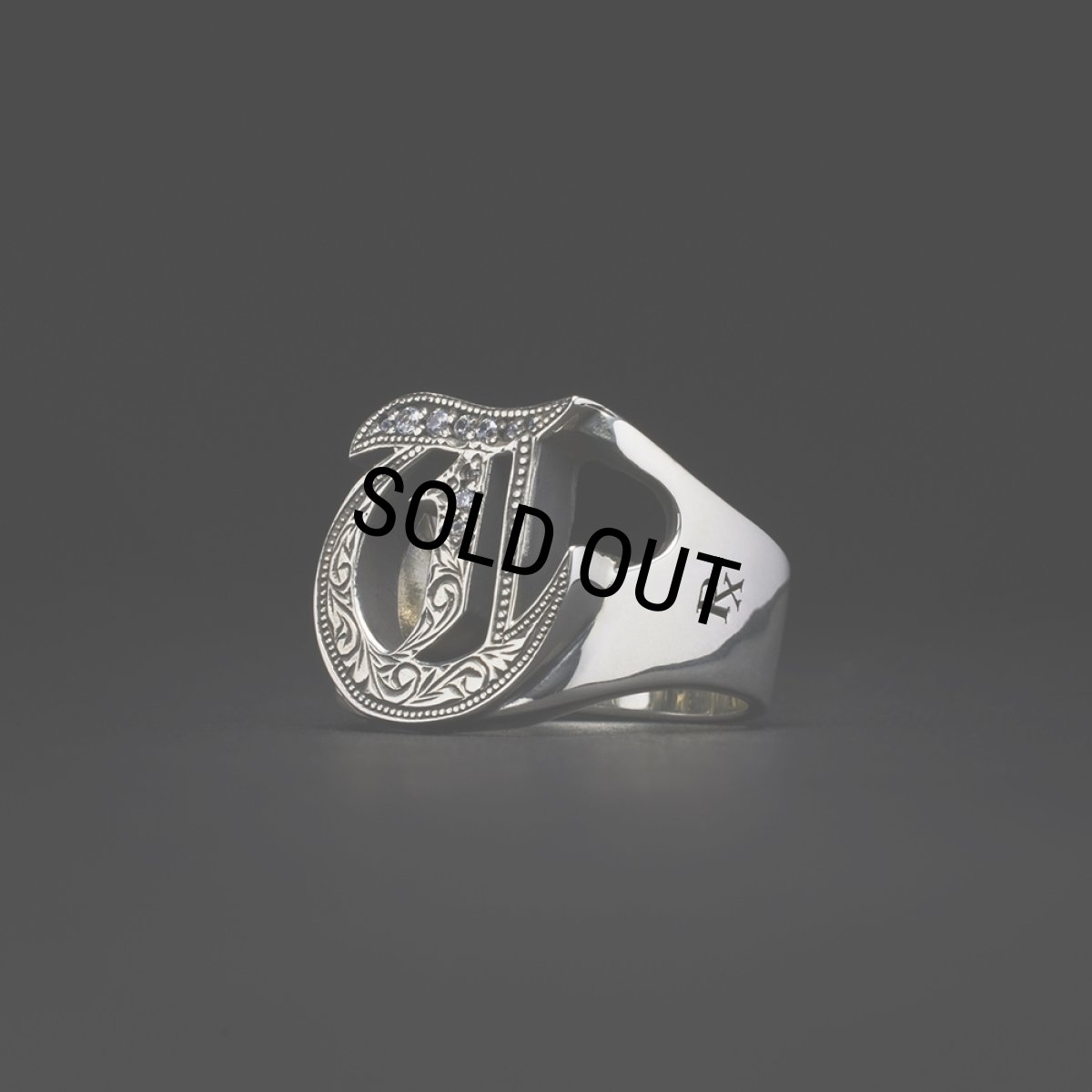 画像1: ANTIDOTE BUYERS CLUB/Engraved Initial Ring（Silver） (1)