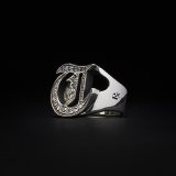 ANTIDOTE BUYERS CLUB/Engraved Initial Ring（Silver）