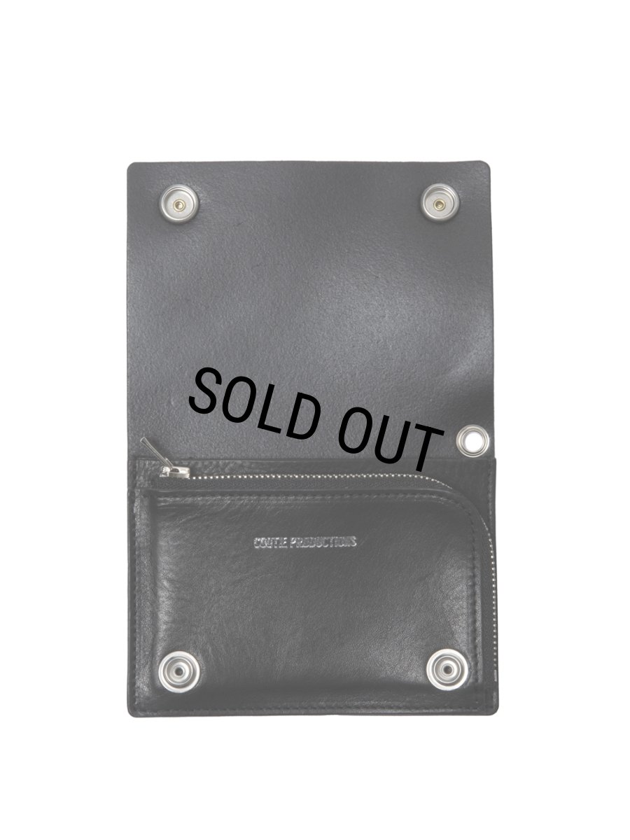 画像2: COOTIE PRODUCTIONS/Leather Trucker Wallet（Black）［レザートラッカーウォレット-24秋冬］ (2)