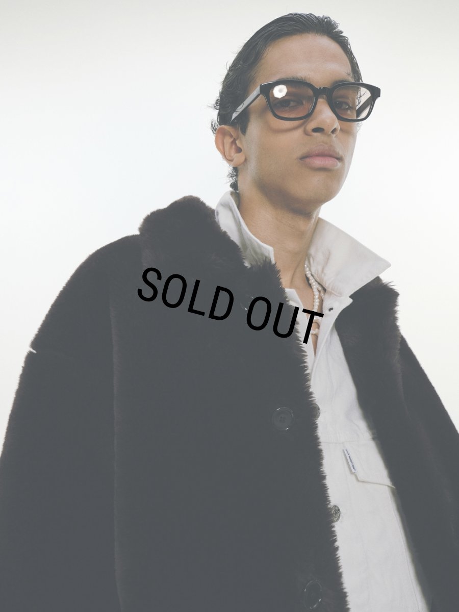 画像8: COOTIE PRODUCTIONS/Faux Fur Car Coat（Black）［フェイクファーカーコート-24秋冬］ (8)