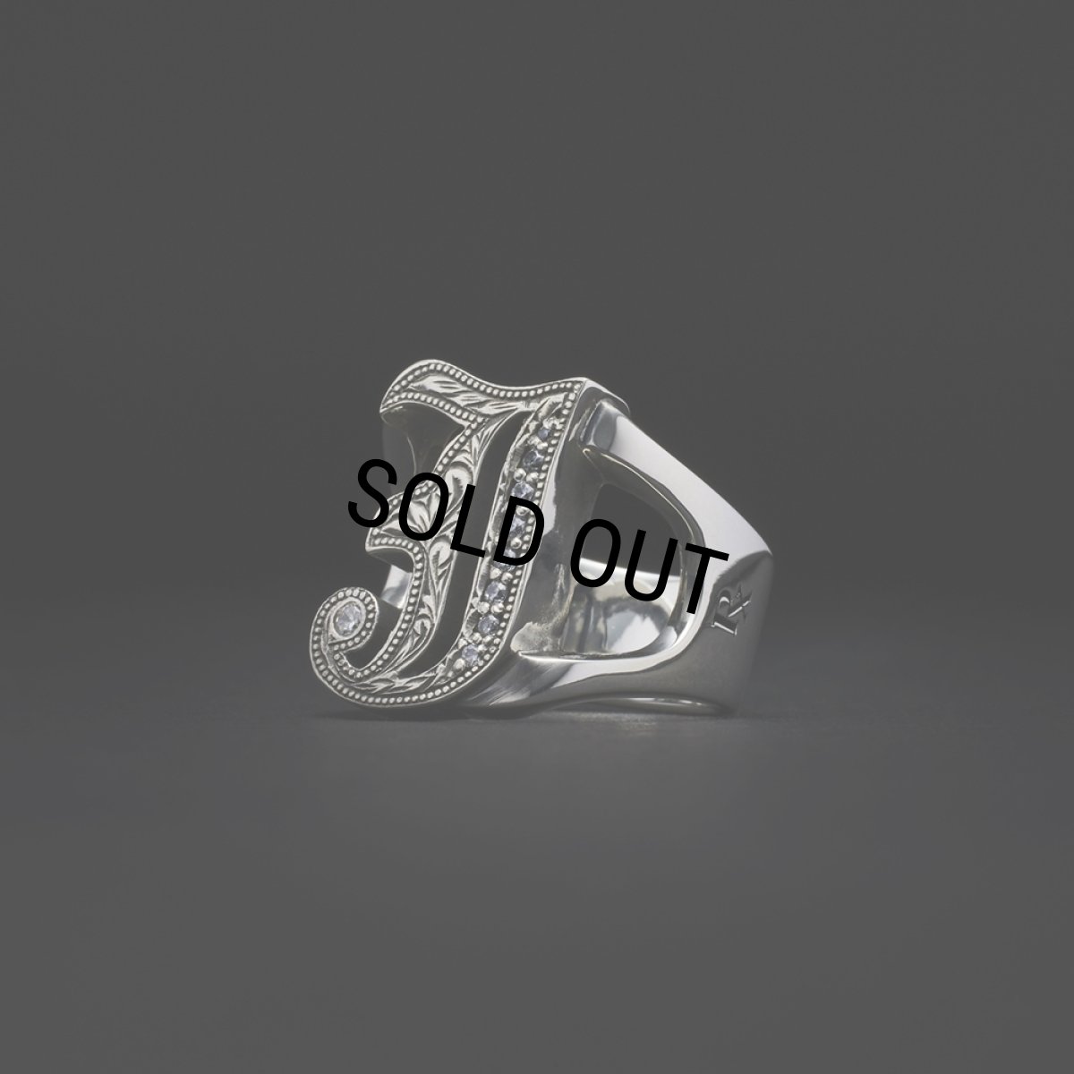 画像1: ANTIDOTE BUYERS CLUB/Engraved Initial Ring（Silver） (1)