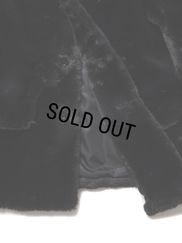 COOTIE PRODUCTIONS/Faux Fur Car Coat（Black）［フェイクファーカー