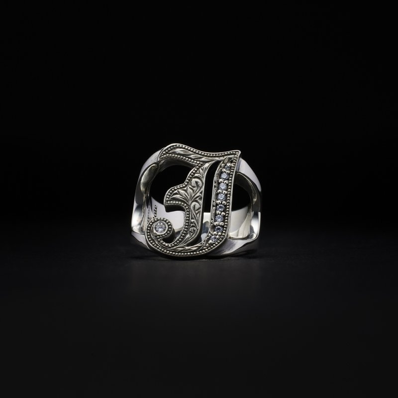 画像2: ANTIDOTE BUYERS CLUB/Engraved Initial Ring（Silver）