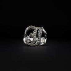 画像2: ANTIDOTE BUYERS CLUB/Engraved Initial Ring（Silver） (2)