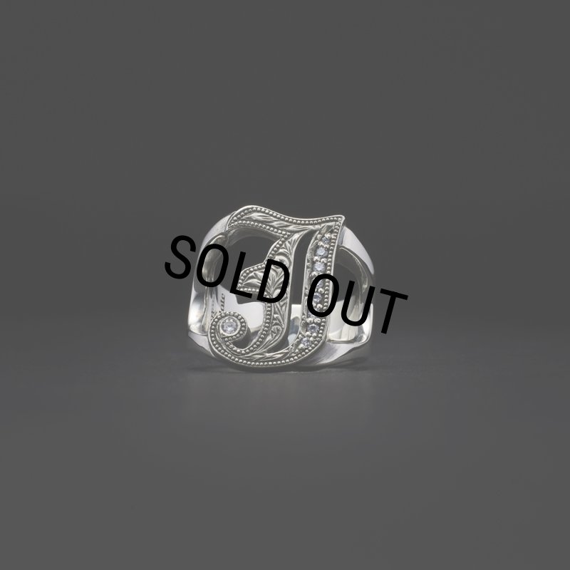 ANTIDOTE BUYERS CLUB/Engraved Initial Ring（Silver） - JONAS