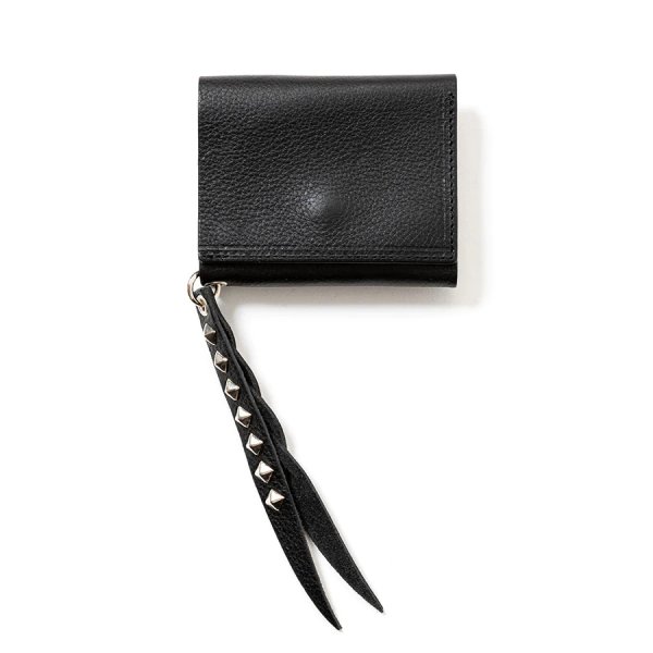 画像1: CALEE/PLANE LEATHER MULTI WALLET＜STUDS CHARM＞（BLACK）［マルチウォレット-24秋冬］