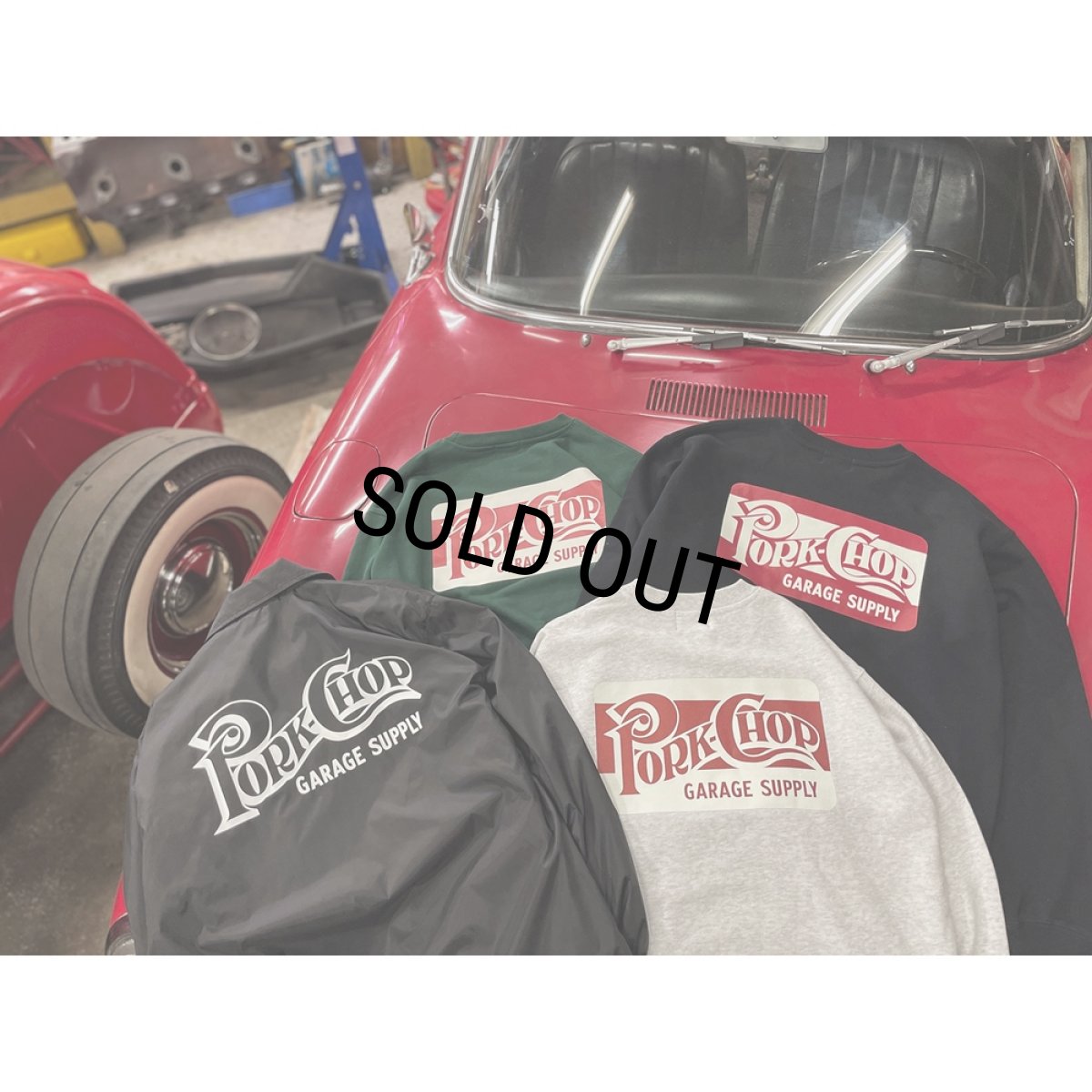 画像6: PORKCHOP/SQUARE LOGO SWEAT（BLACK）［クルーネックスウェット-24秋冬］ (6)