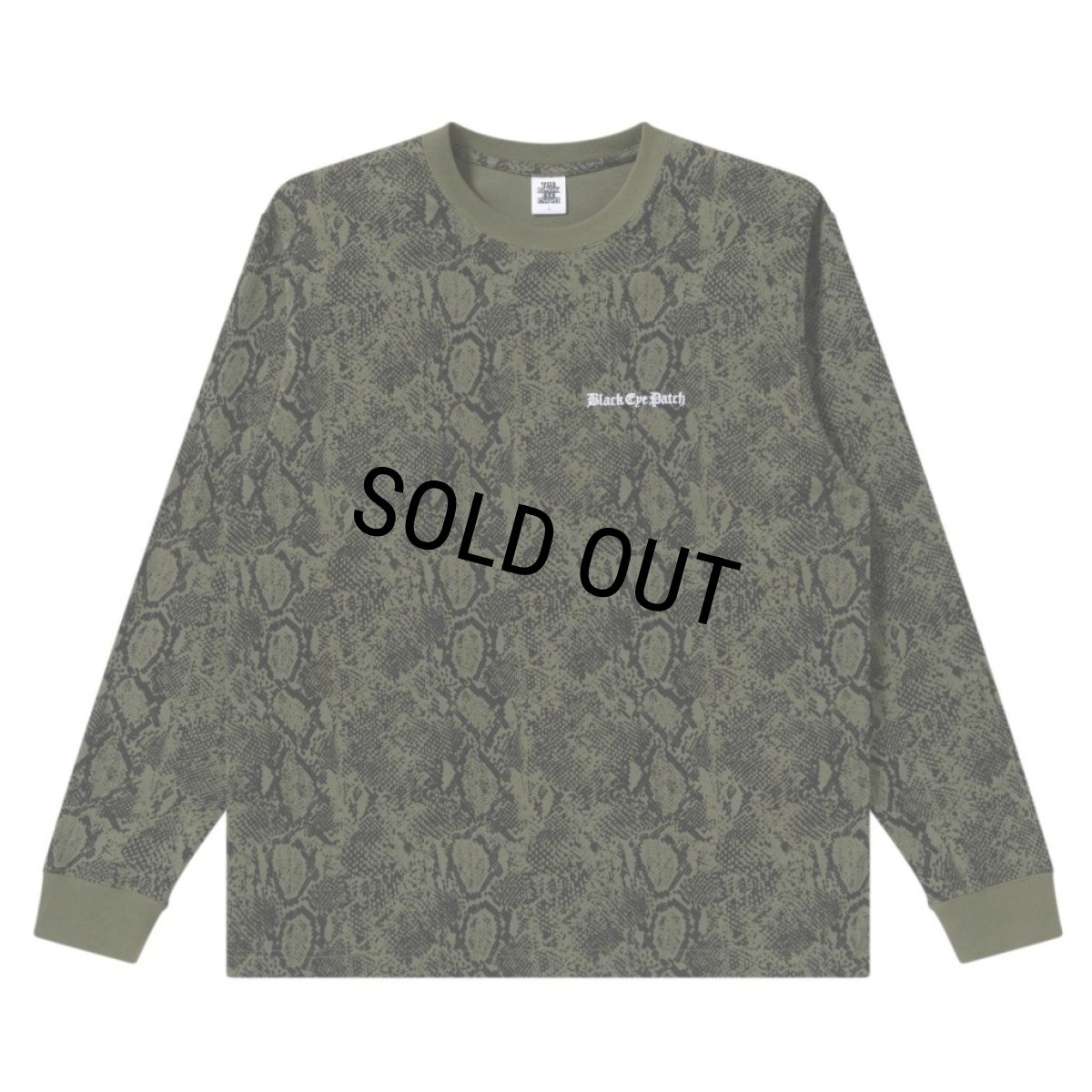 画像1: BlackEyePatch/OE LOGO PYTHON L/S TEE(OLIVE) (1)