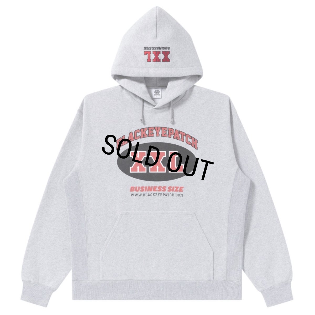 画像1: BlackEyePatch/BUSINESS SIZE HOODIE（HEATHER GRAY） (1)